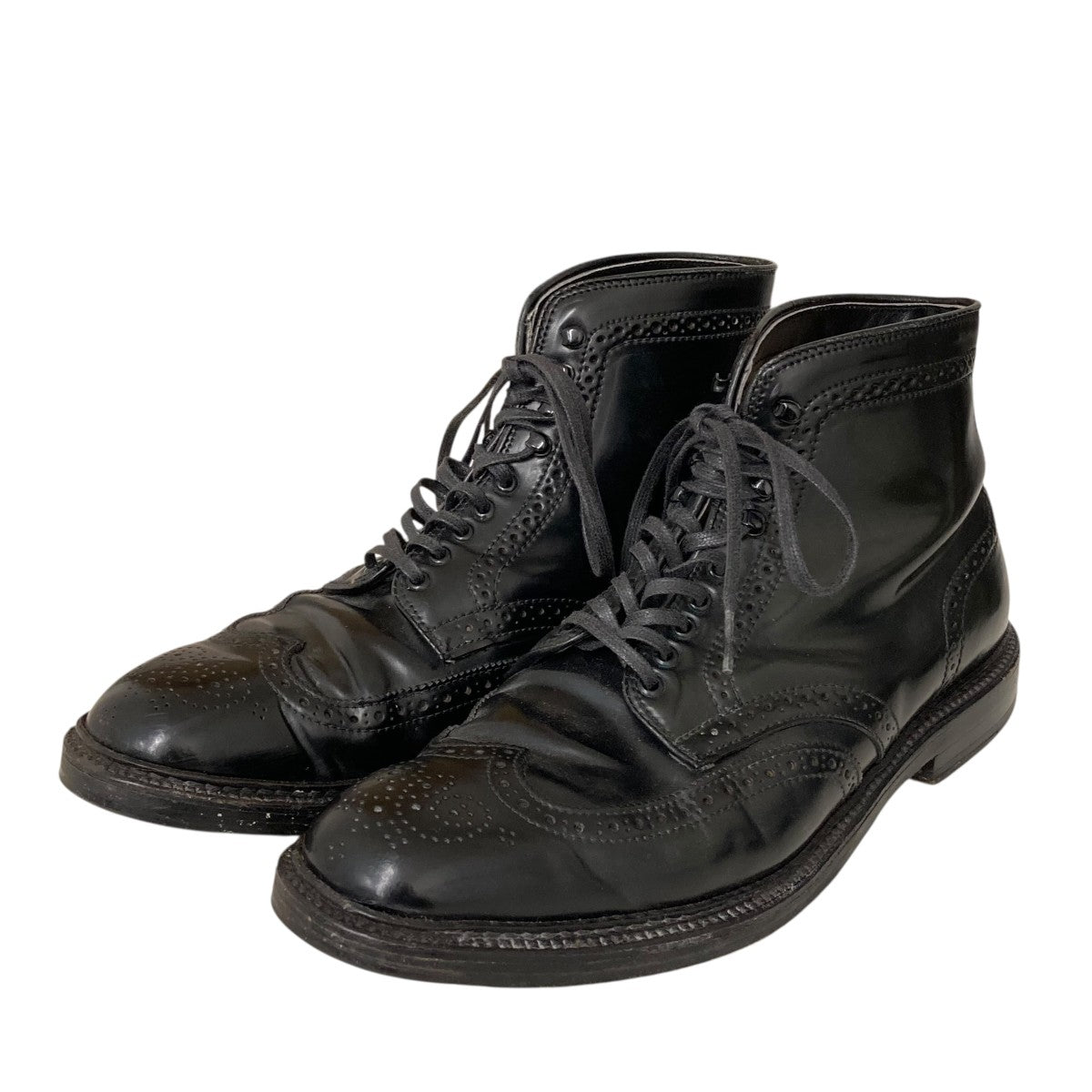 CORDOVAN WING TIP BOOTS BLKレースアップブーツ4465H