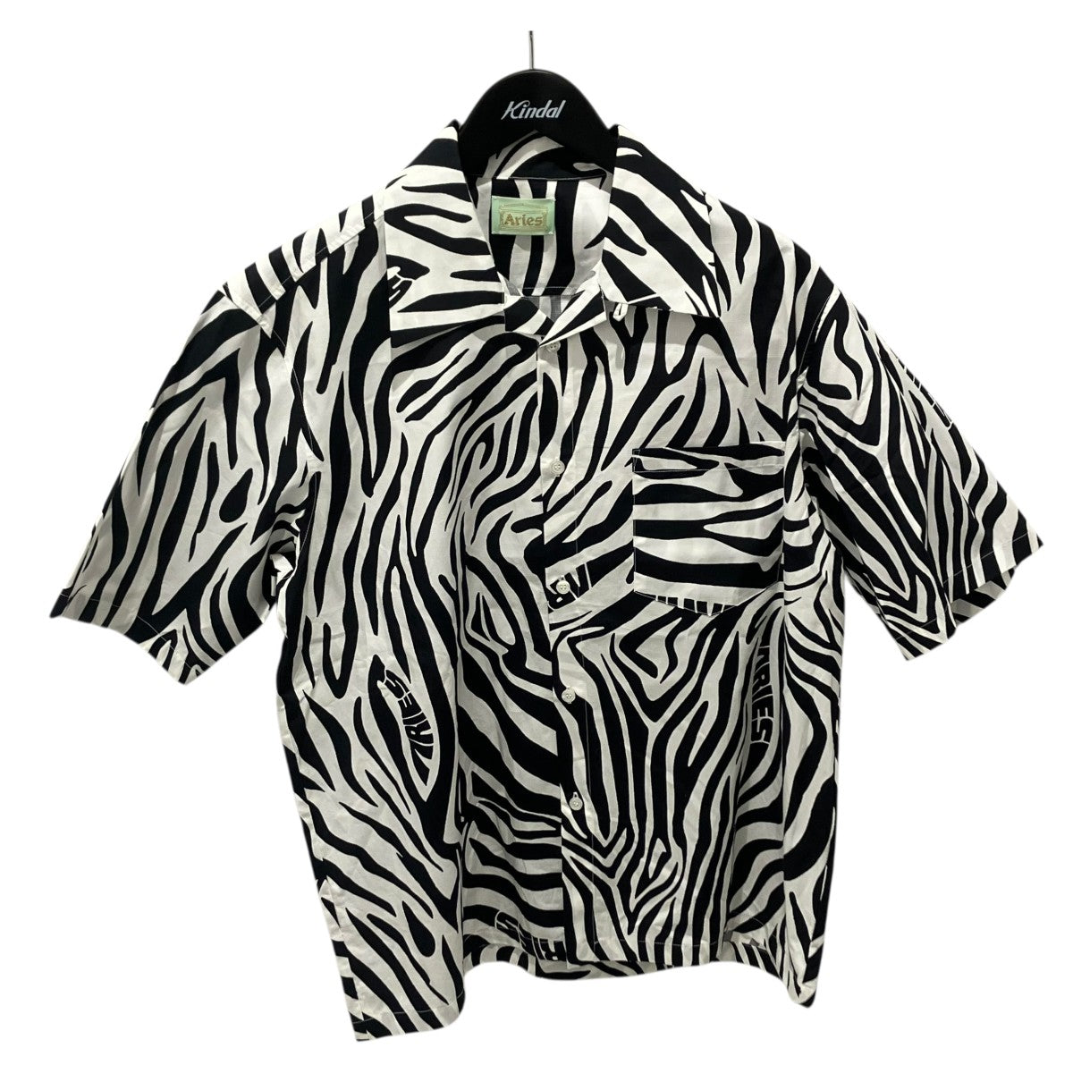 ARIES SRAR40113 Zebra Print Hawaiian Shirt半袖シャツ 古着・中古-1枚目のアイテム画像