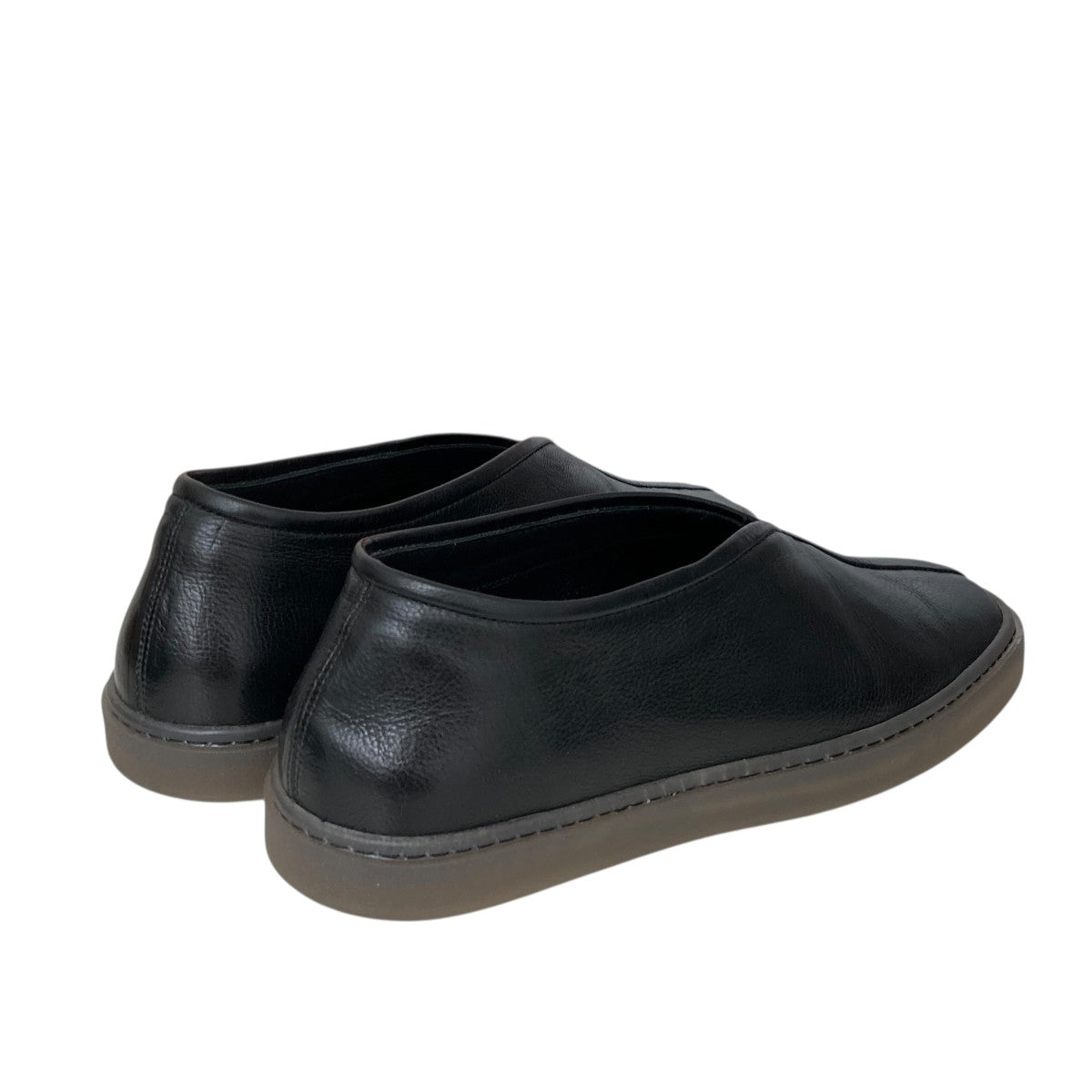 LEMAIRE(ルメール) Linoleum Pipedレザースリッポン ブラック サイズ