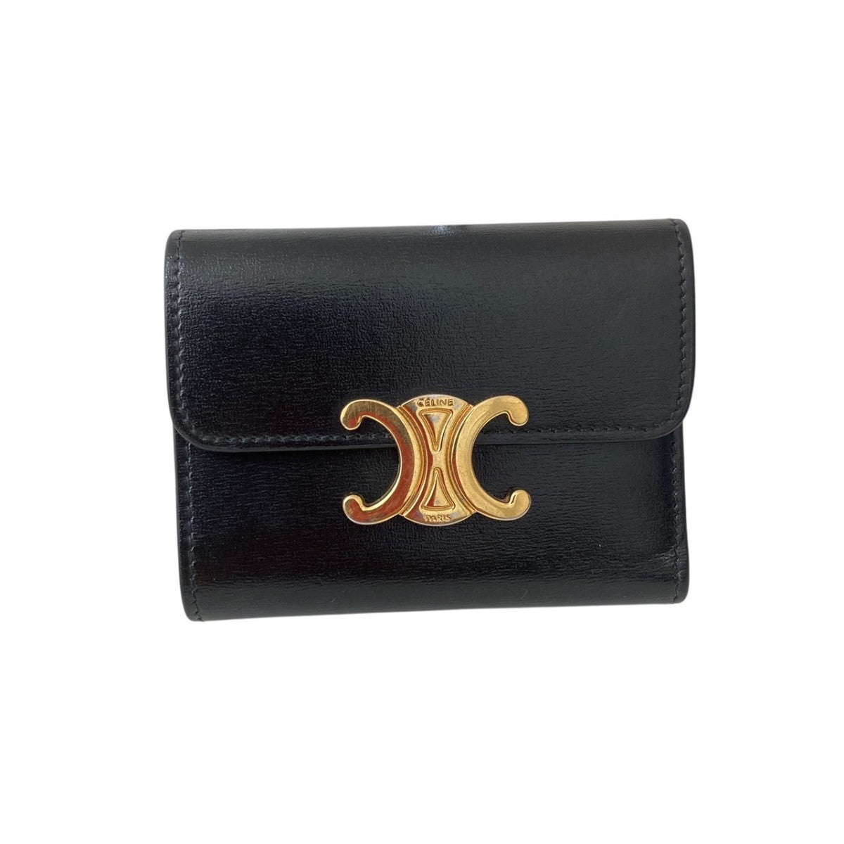 CELINE(セリーヌ) トリオンフコンパクトウォレット U-H-0293 ブラック