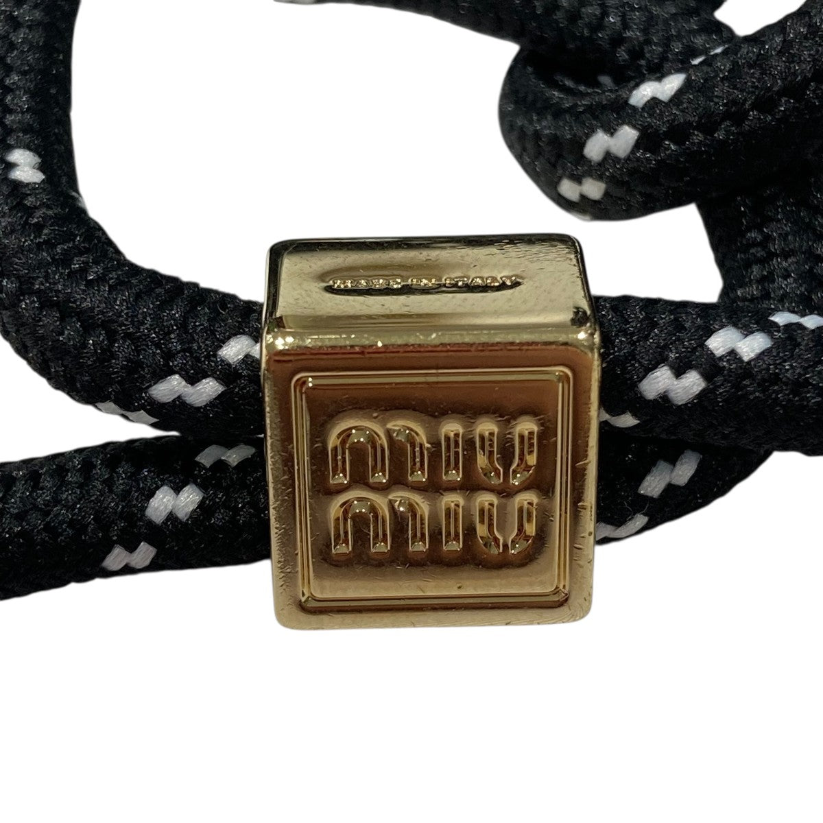 MIU MIU(ミュウミュウ) コード ブレスレット 94321 ブラック｜【公式