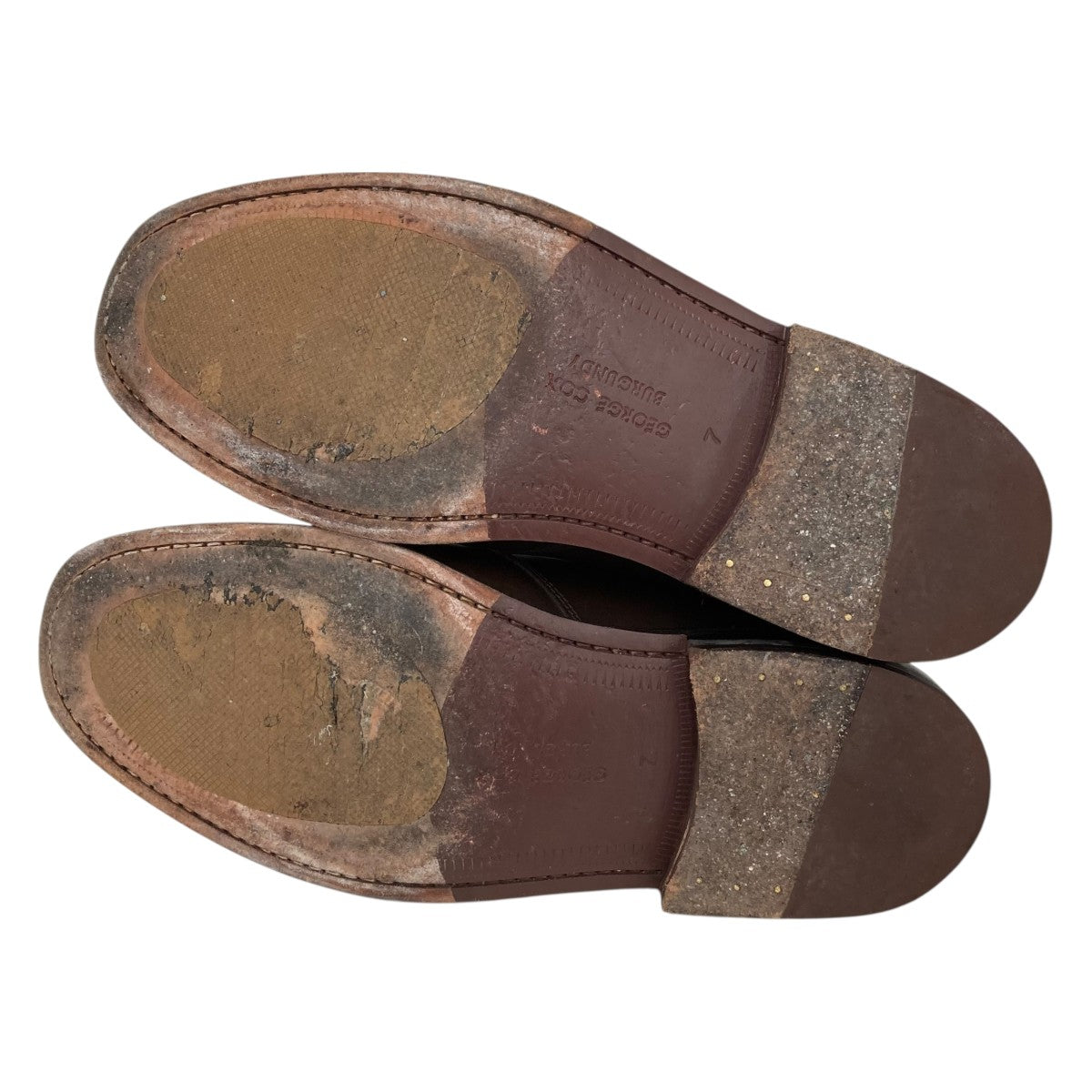 ジョージコックス　BURGUNDY スタッズ　スリッポン GEORGE COX(ジョージコックス) BURGUNDY スタッズドレスシューズレザー