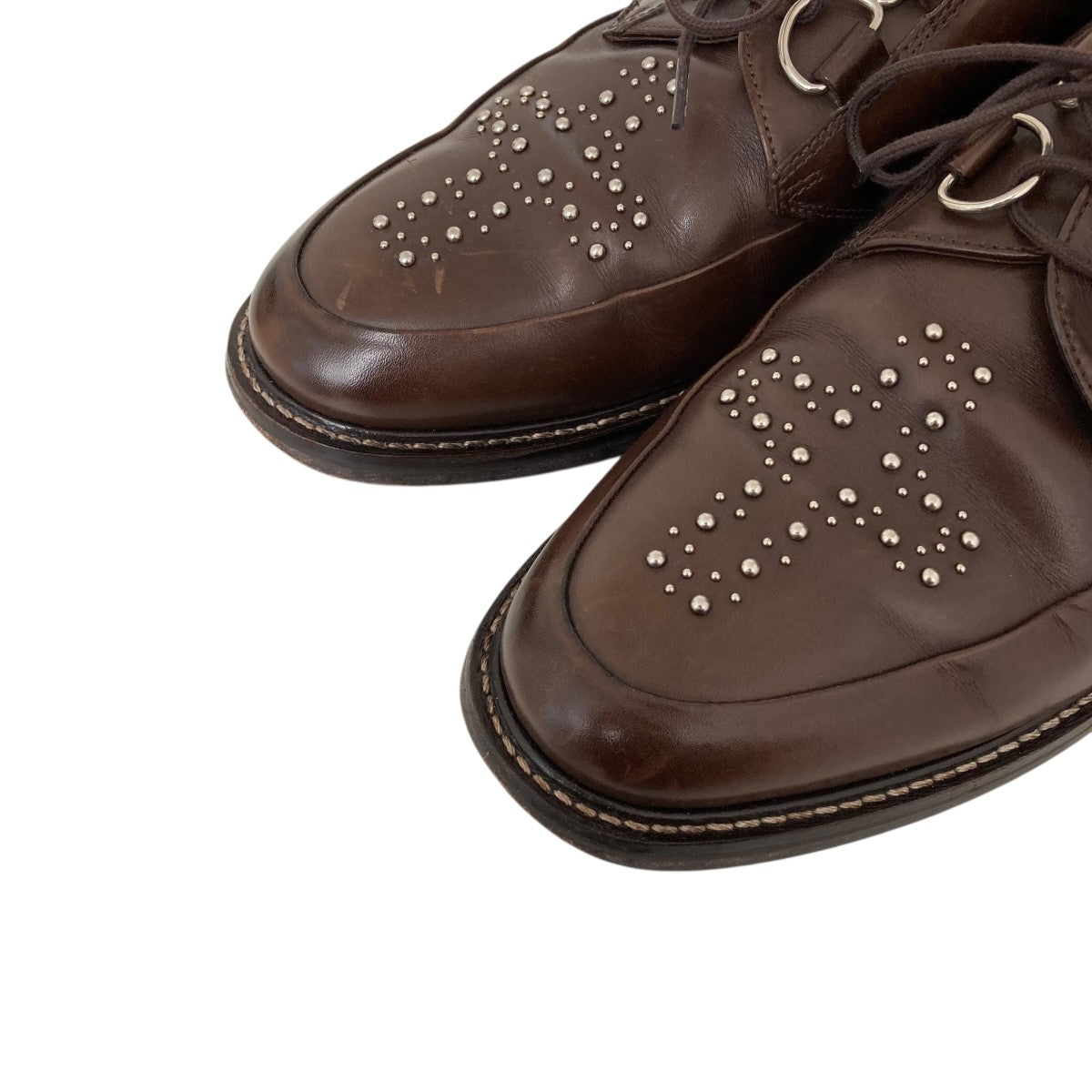 BURGUNDY スタッズドレスシューズレザーシューズGCB-0003