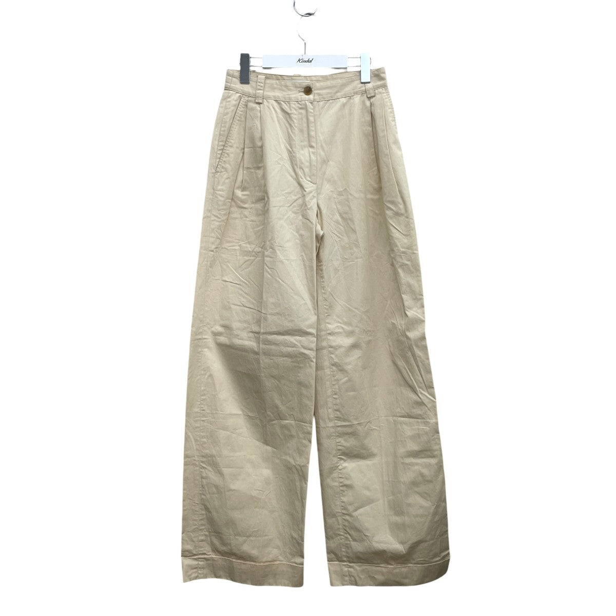 MAISON KITSUNE Cream Cotton Pant mw01103ww0102 古着・中古-1枚目のアイテム画像