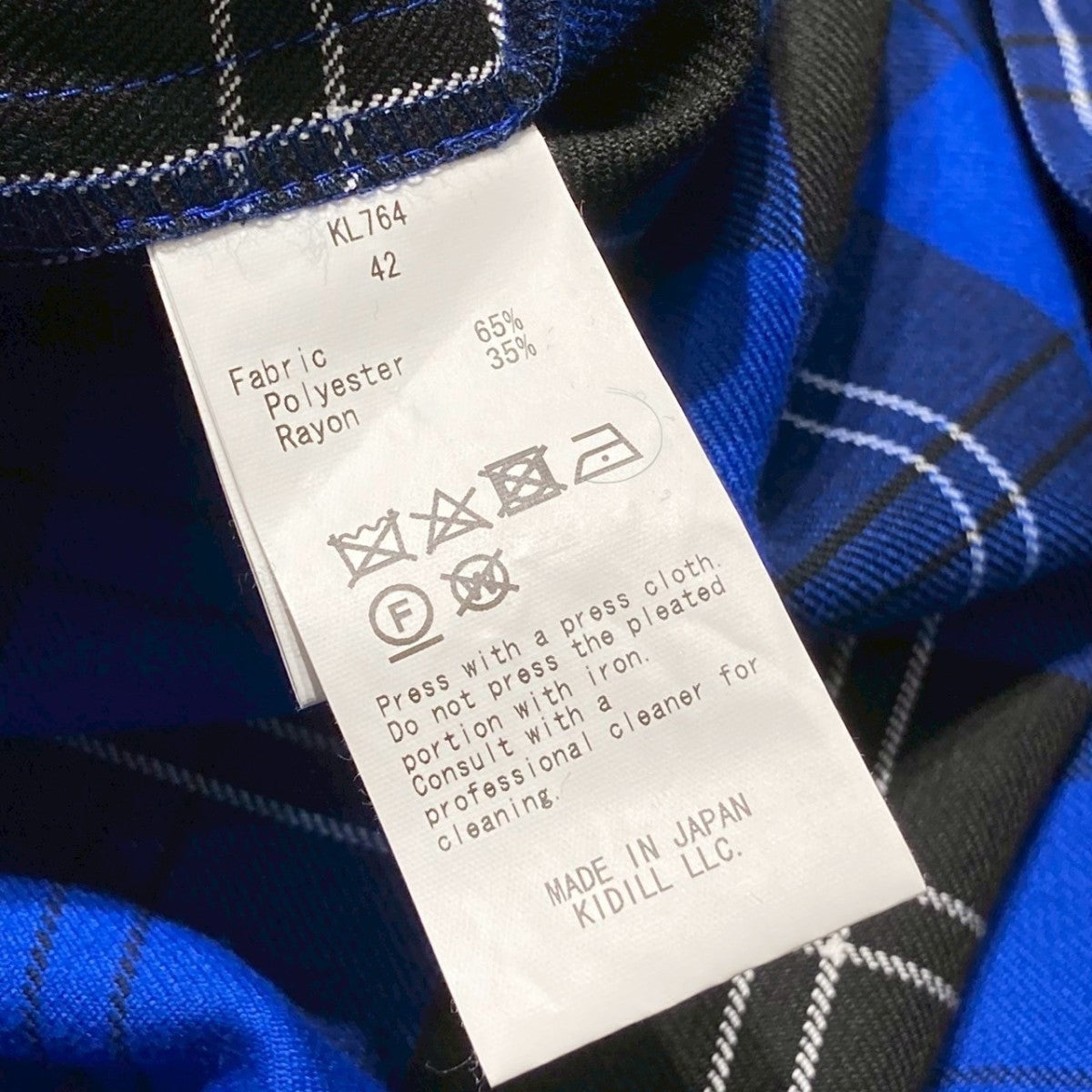 KIDILL(キディル) FOLD PLEATS PANTS BRITISH TARTANチェックパンツ