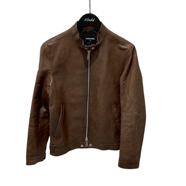 DSQUARED2シングルライダースジャケット DSQUARED2(ディースクエアード) 17AWシングルライダースジャケット