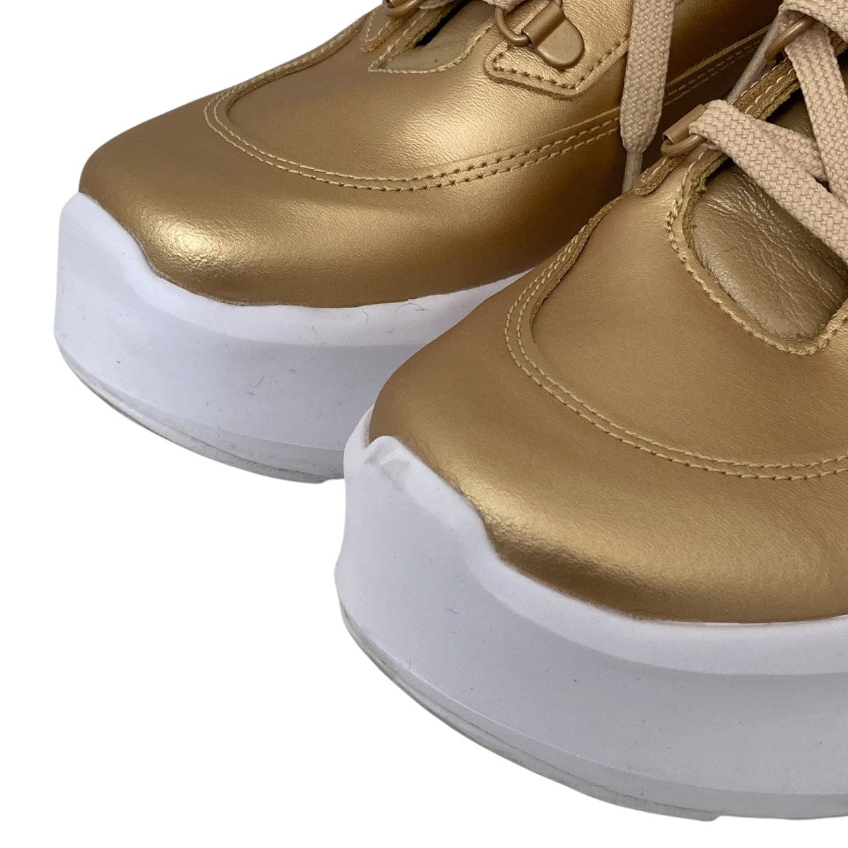 COMME des GARÇON SALOMON ゴールド スニーカー 23cm SALOMON×COMME des GARCONS PLATFORM FOR CDG厚底スニーカー474727