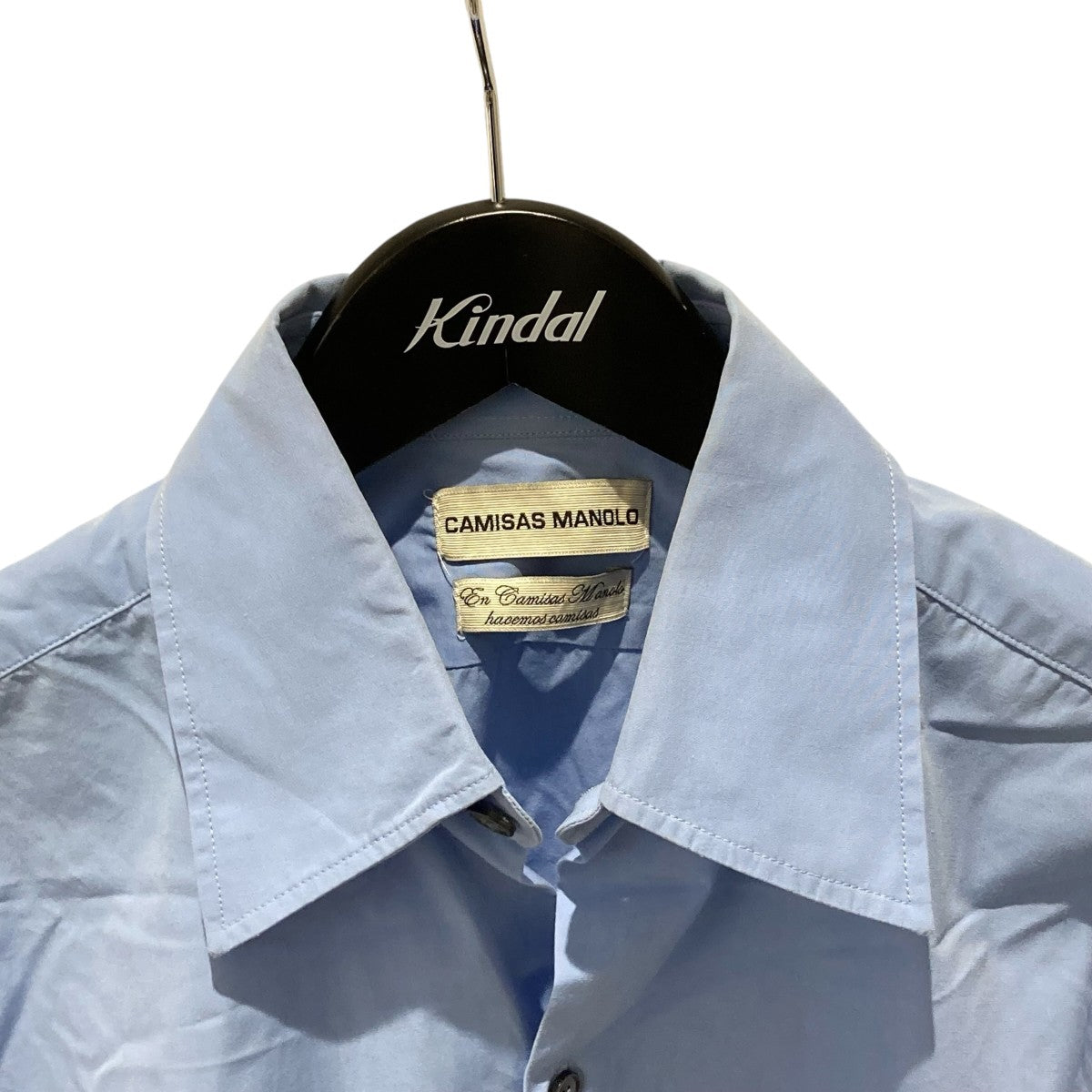 camisas manolo(カミサスモノロ) Blue Campo shirt長袖シャツ ブルー