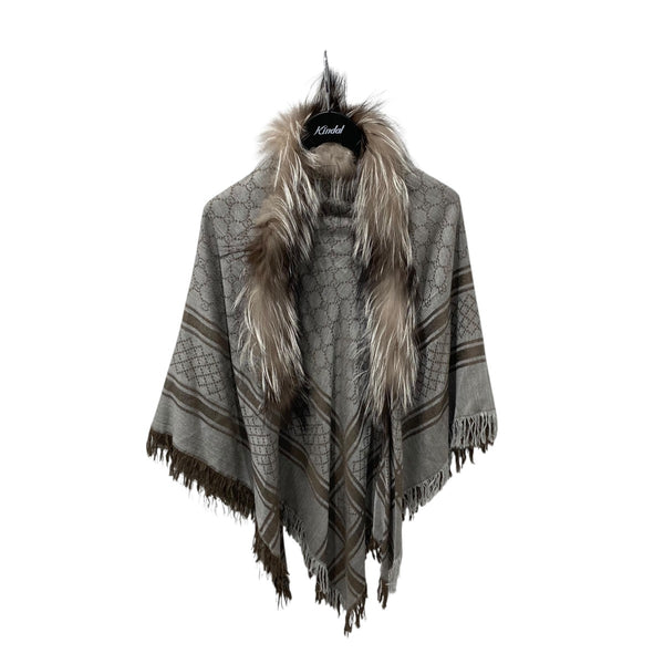 GUCCI(グッチ) フォックスファーGG柄ストール254017 254017 ブラウン