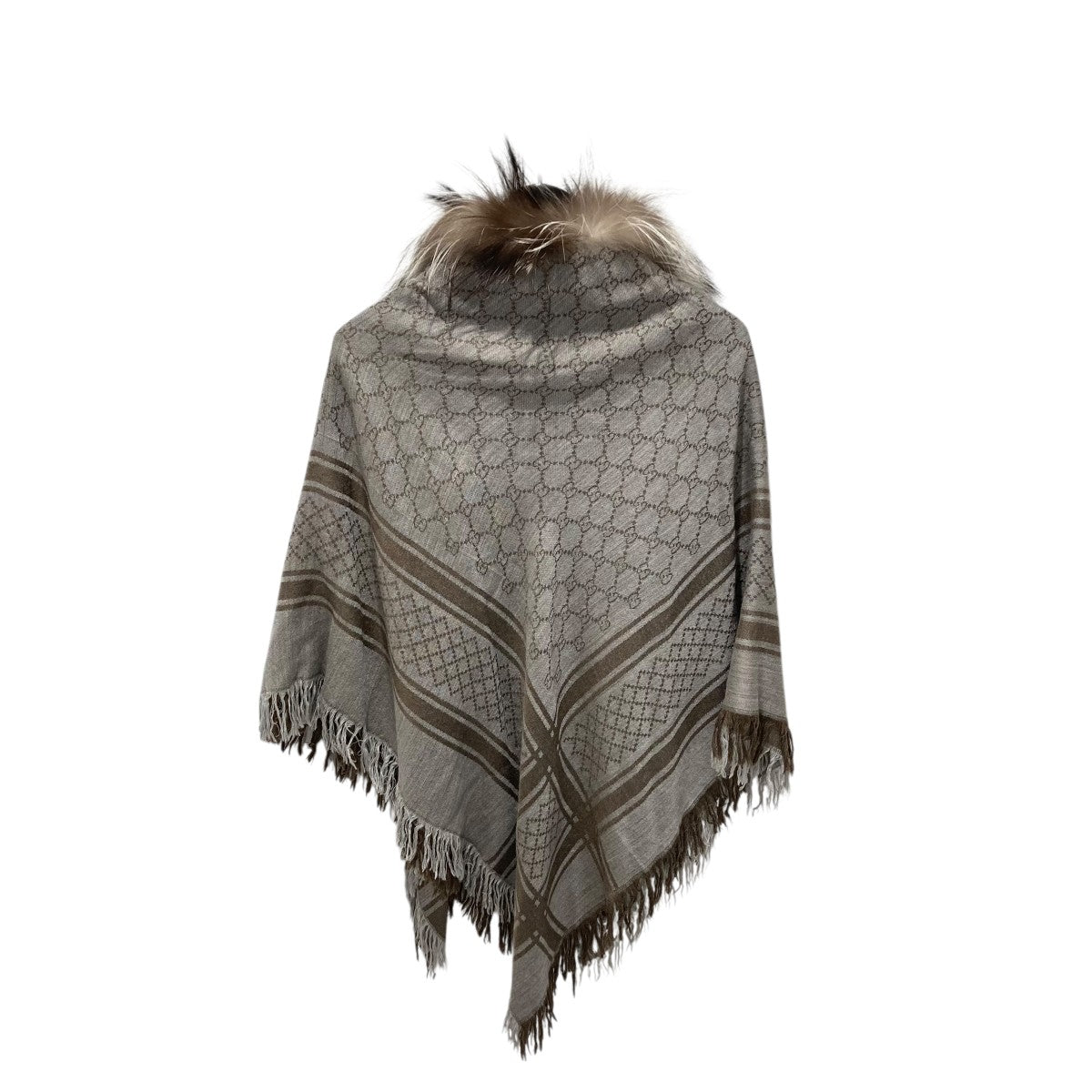 GUCCI(グッチ) フォックスファーGG柄ストール254017 254017 ブラウン