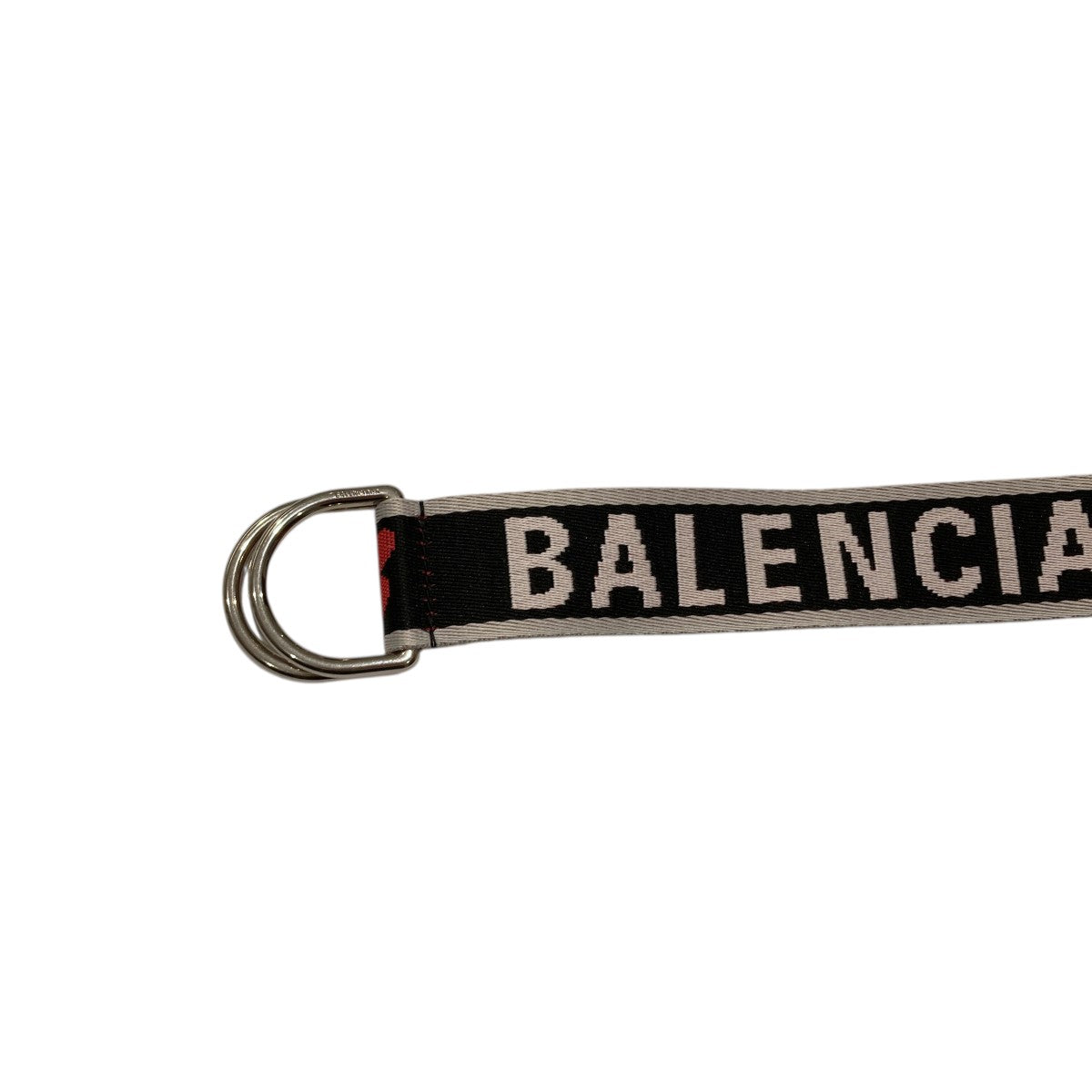 BALENCIAGA(バレンシアガ) 22SSジャガードロゴDリングベルト ブラック
