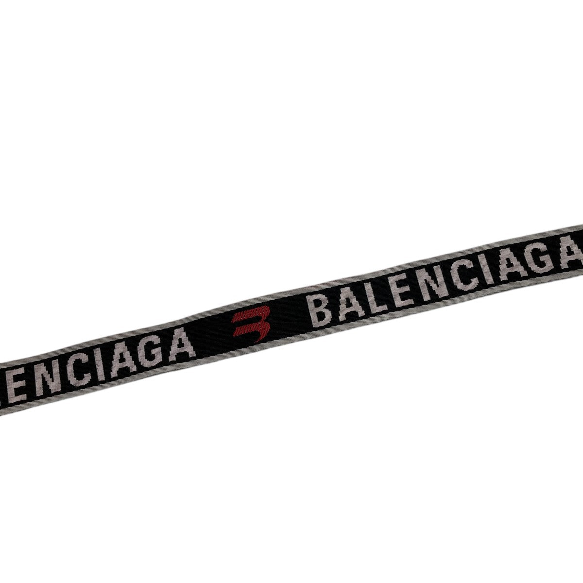 BALENCIAGA(バレンシアガ) 22SSジャガードロゴDリングベルト ブラック