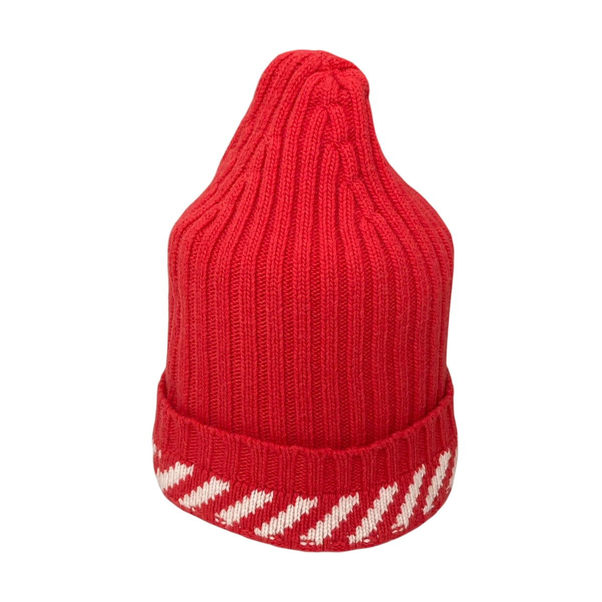 OFFWHITE カシミヤニットキャップ バイアス 古着・中古-2枚目のアイテム画像