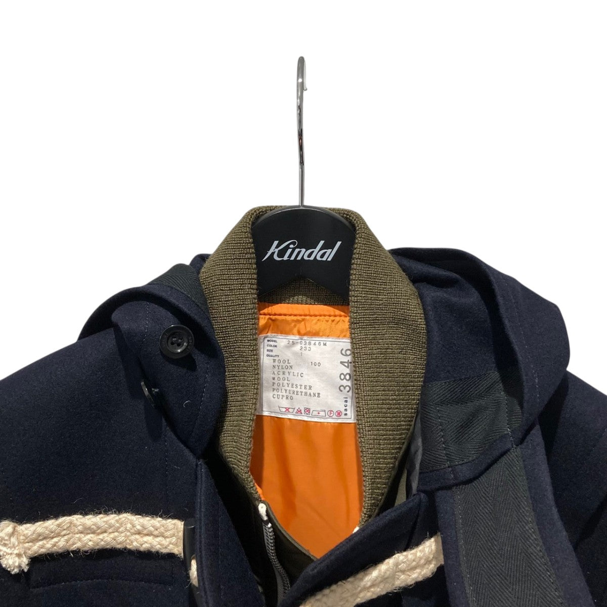 sacai 25AWWool Melton Blousonダッフルコート25-03846M 古着・中古-3枚目のアイテム画像