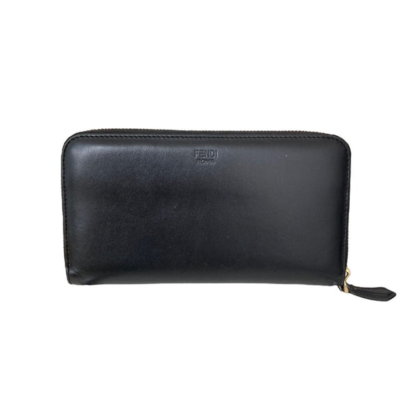 FENDI フェンディ 長財布 ラウンドジップ バグズアイ モンスター ブラック FENDI(フェンディ) モンスター バグズアイ ラウンドファスナー長財布