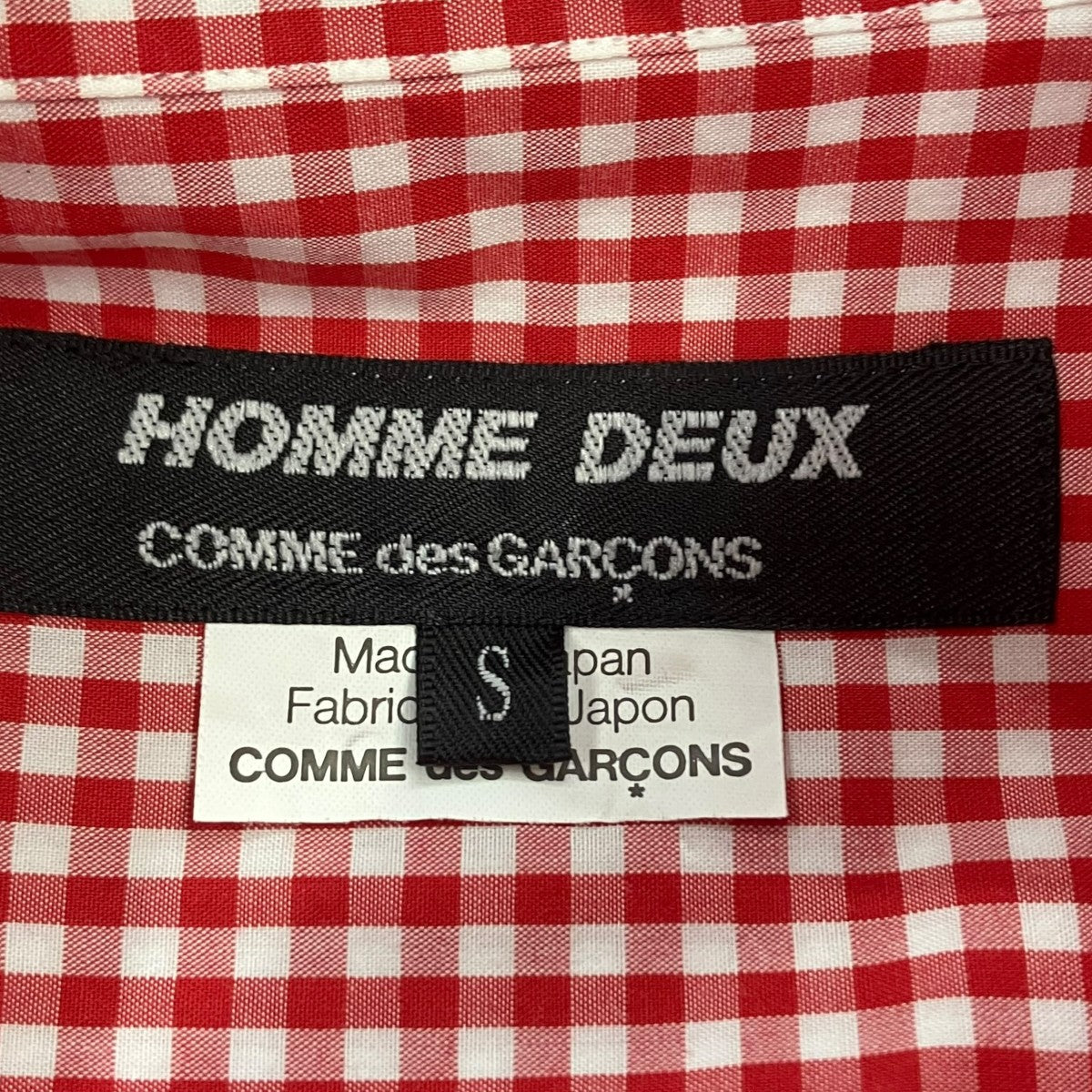 COMME des GARCONS HOMME DEUX AD2012ギンガムチェック半袖シャツDK-B058 古着・中古-5枚目のアイテム画像