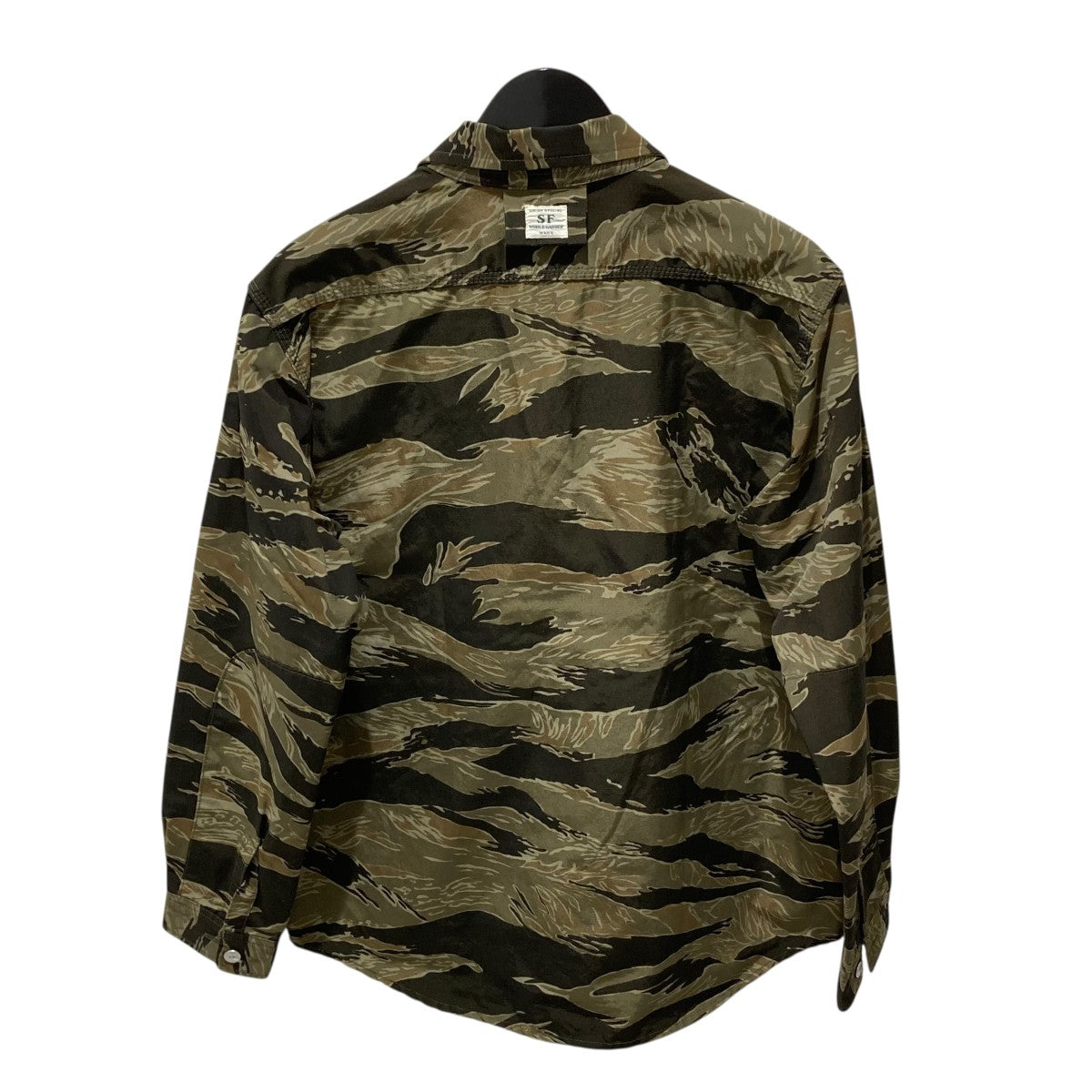 ササフラス カモフラ 中綿 カバーオール ジャケット カーキ XL 日本製 SASSAFRAS(ササフラス) カモフラタイガーカモジャケット カーキ
