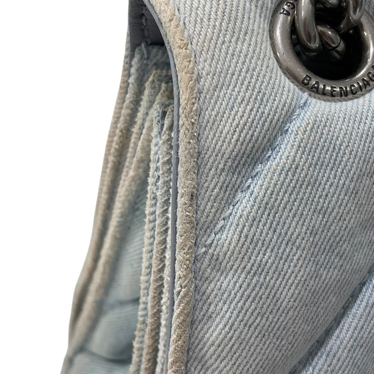 BALENCIAGA Crush Medium Chain Bag Quilted Denimチェーンショルダーバッグ 古着・中古-7枚目のアイテム画像