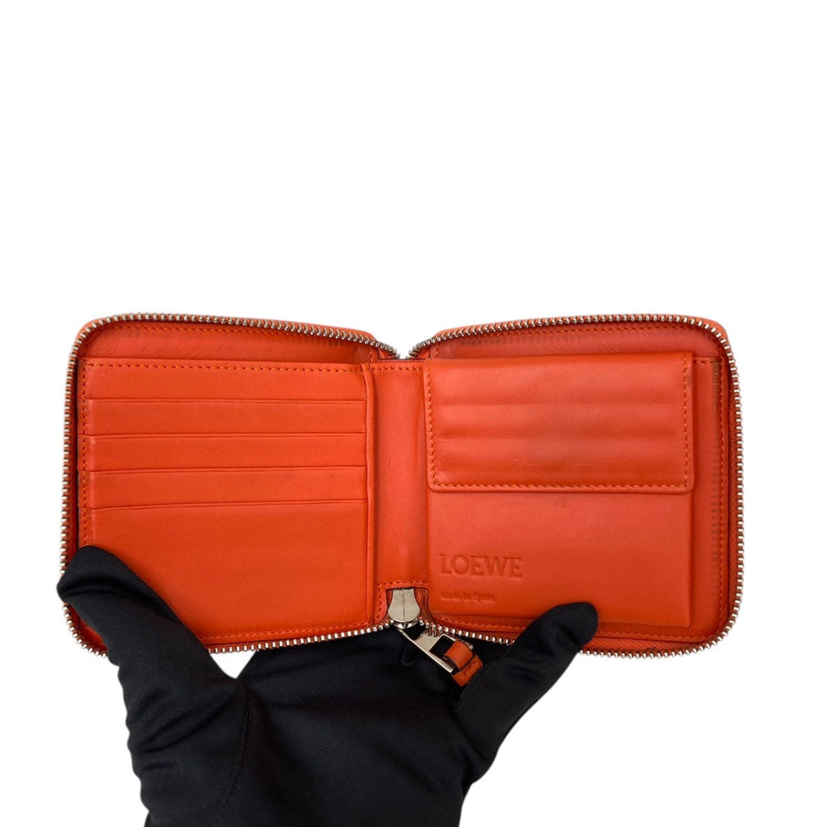 LOEWE メイズスクエアジップコンパクトウォレット財布 古着・中古-4枚目のアイテム画像
