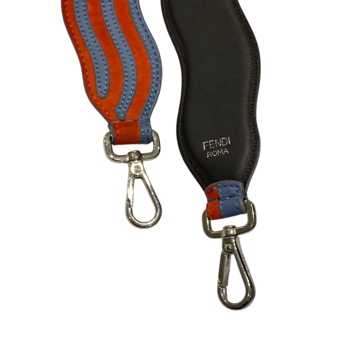FENDI(フェンディ) ショルダーストラップ オレンジ×スカイブルー