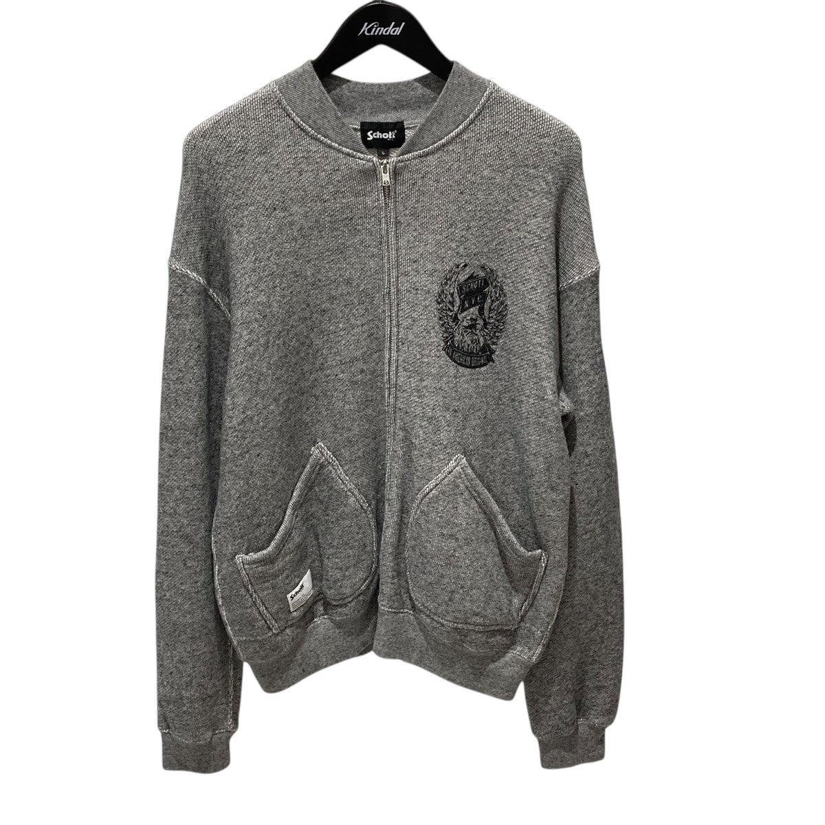 Schott SALT AND PEPPER ZIP SWEAT EAGLE AND RIBBONジップジャケット782-4132005 古着・中古-1枚目のアイテム画像