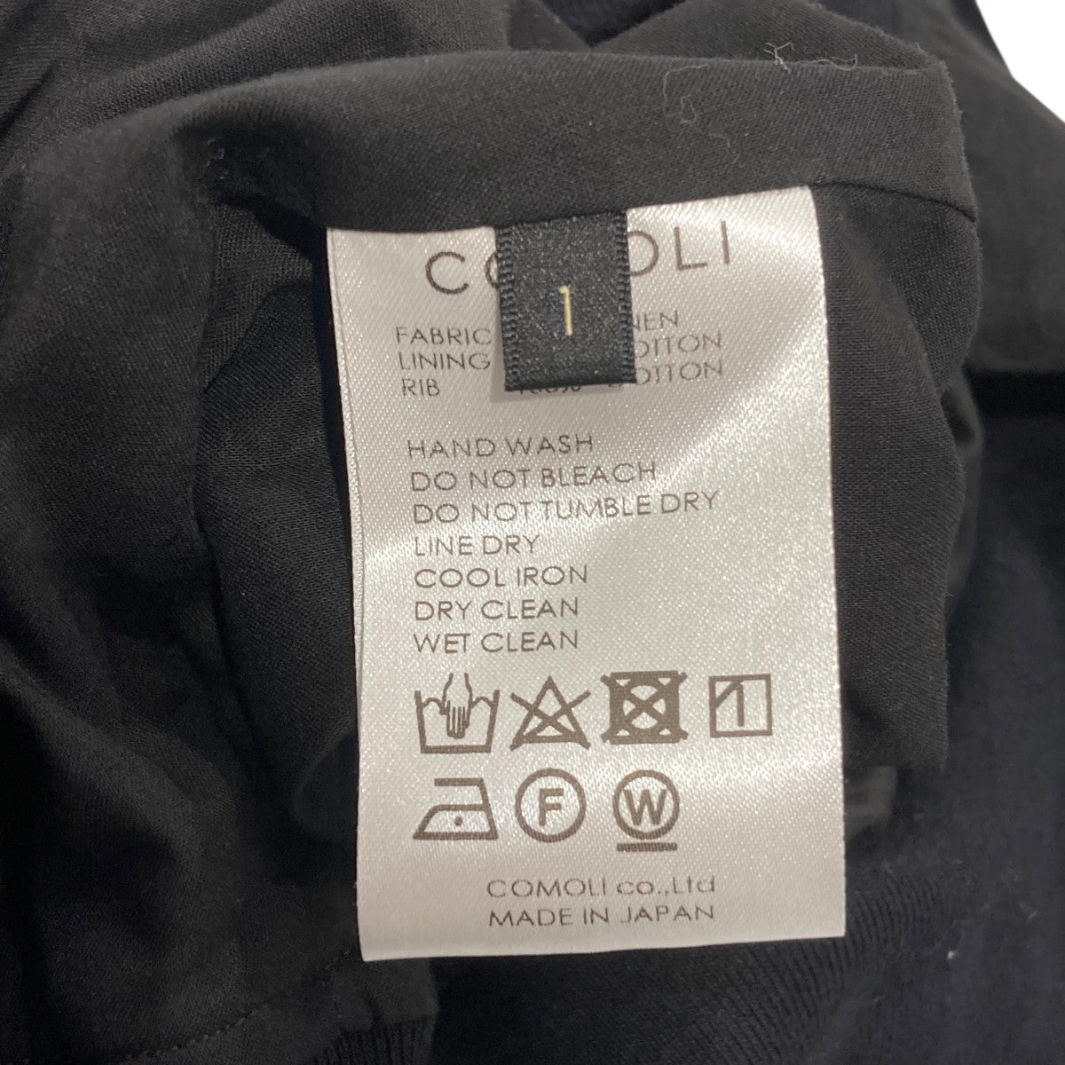 COMOLI 23SSリネンWクロス ジップブルゾンX01-01023 古着・中古-6枚目のアイテム画像