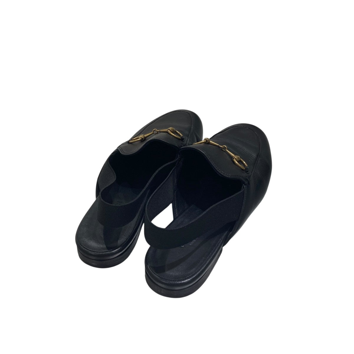 GUCCI(グッチ) ホースビットレザーサンダルミュール ブラック サイズ