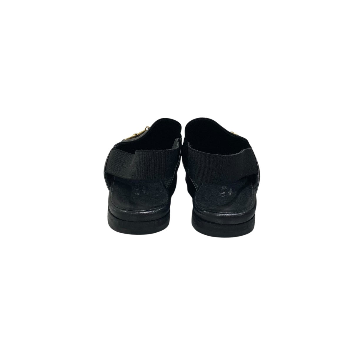 GUCCI(グッチ) ホースビットレザーサンダルミュール ブラック サイズ