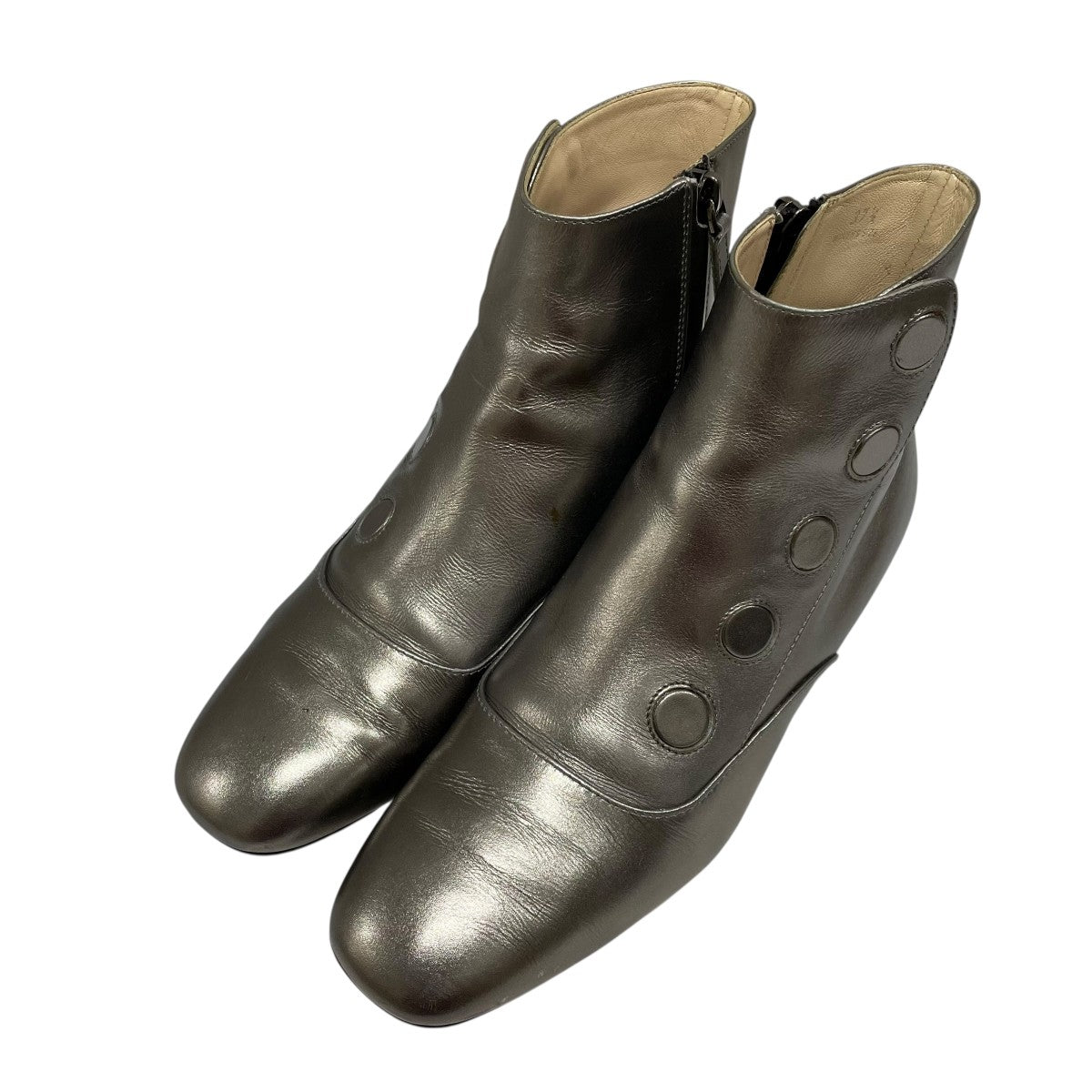 スナップボタンショートブーツ