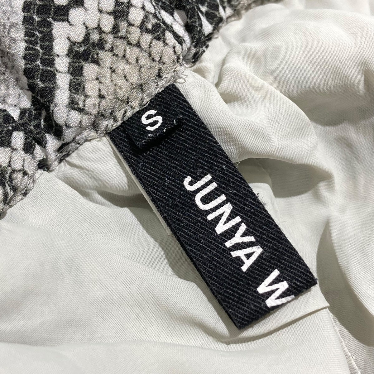 JUNYA WATANABE CDG プリントジョーゼットベルボトムパンツパイソン柄イージーパンツjp-p055 古着・中古-8枚目のアイテム画像