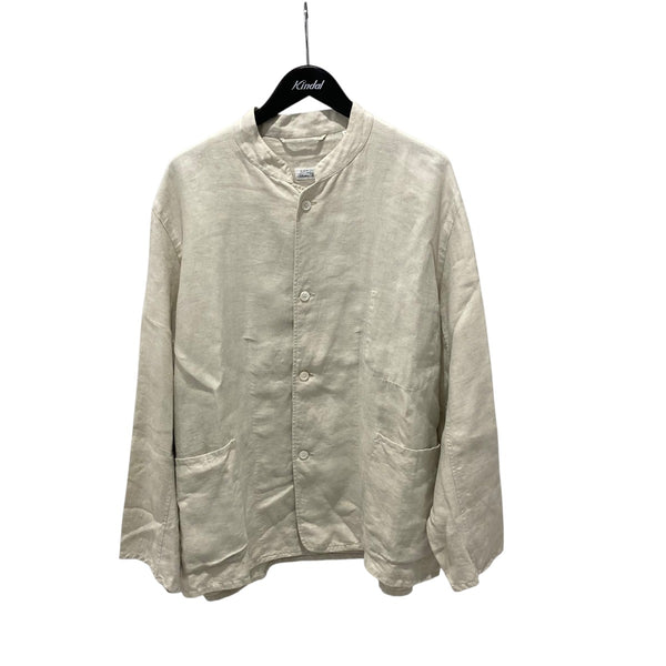 COMOLI×Salvatore Piccolo リネンヘリンボーン スタンドカラー