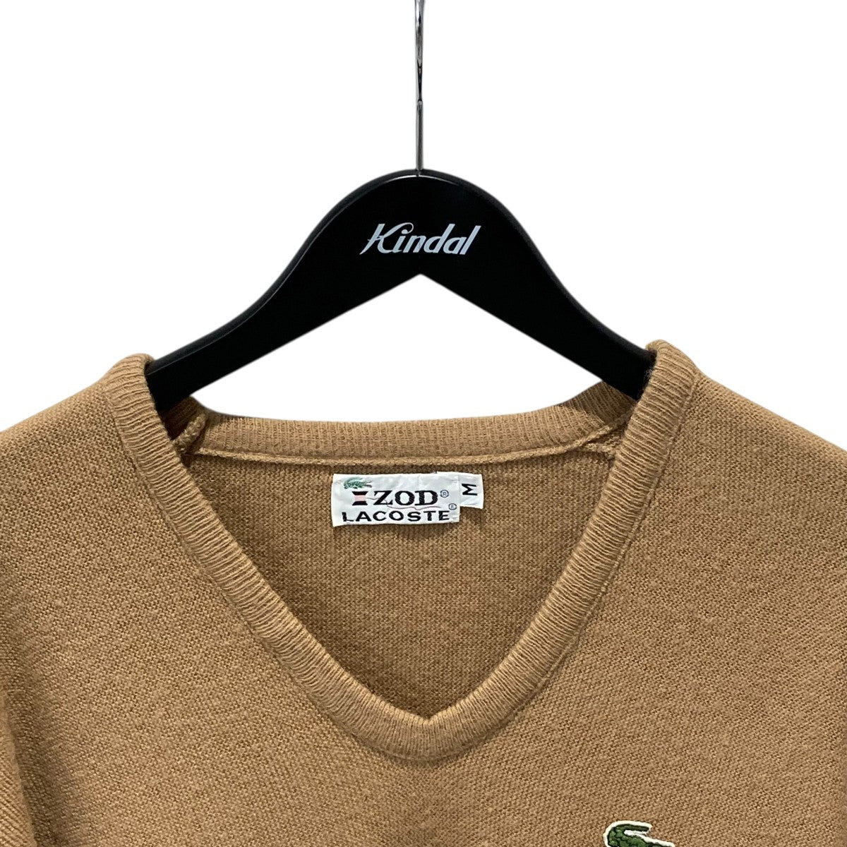 70s IZOD 糸巻きタグVネックニット
