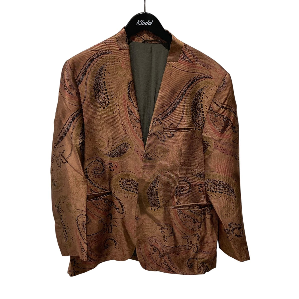 ETRO ペイズリーノーカラーシルクジャケット161-1G926-4113 古着・中古-1枚目のアイテム画像