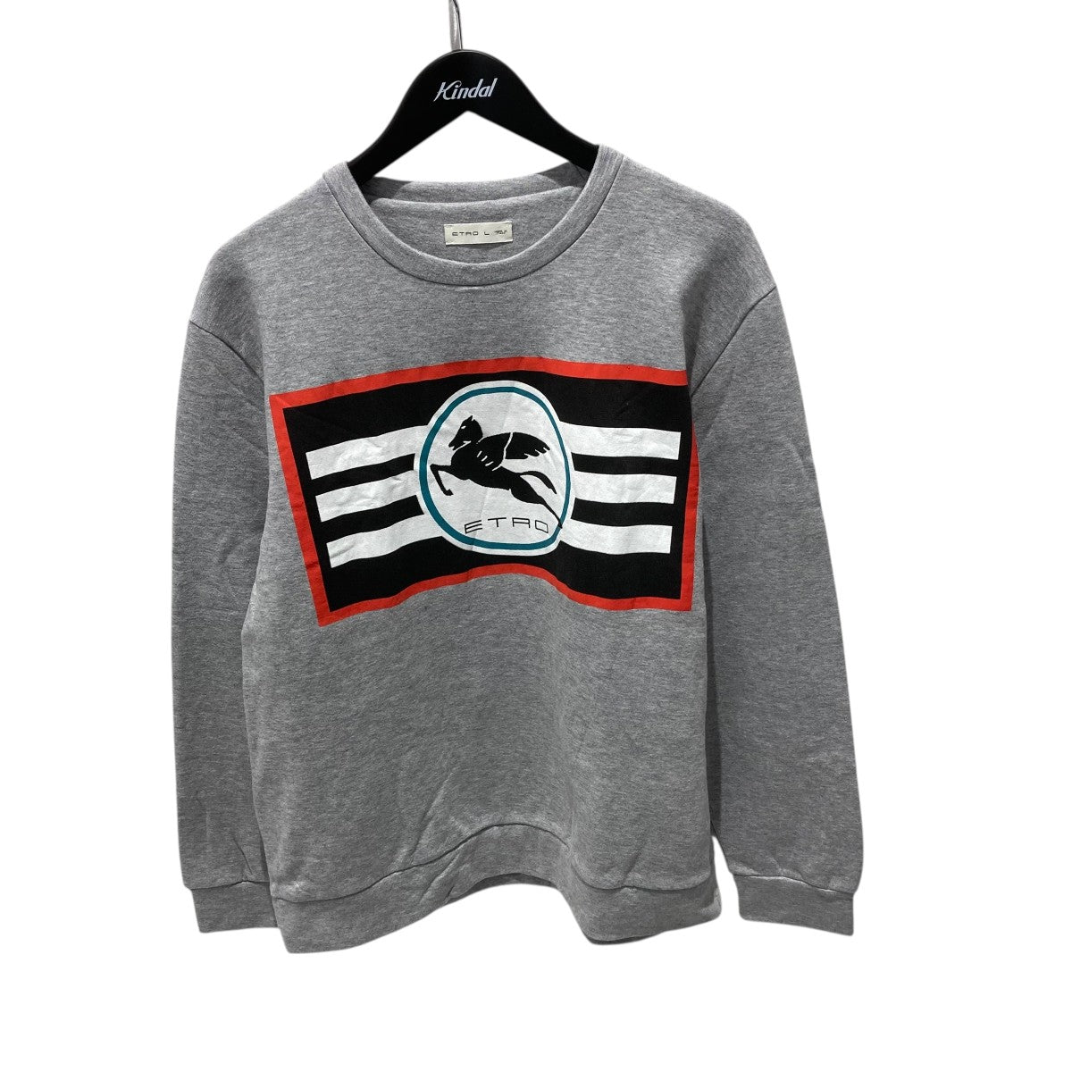 ETRO Sweatshirt with Printed Pegaso Logoクルーネックスウェット1Y441 9291 古着・中古-1枚目のアイテム画像