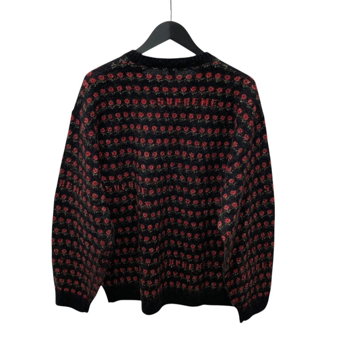 25AWFLOWERS METALLIC SWEATERクルーネックニット