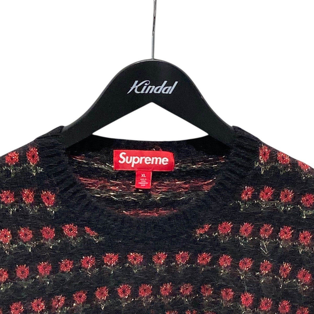25AWFLOWERS METALLIC SWEATERクルーネックニット