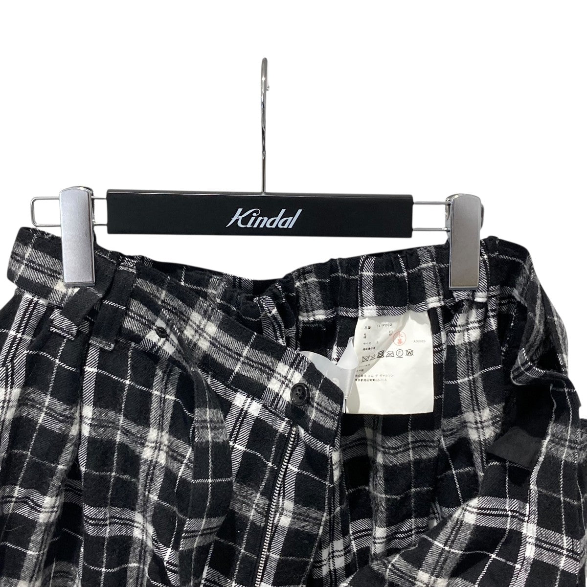 TAO COMME des GARCONS チェックウール混ワイドチェックパンツTL-P002 古着・中古-3枚目のアイテム画像