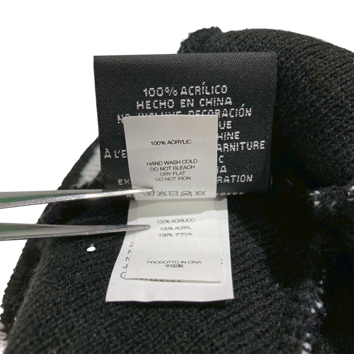 22AWNewera Boxlogo Beanie zebraニットキャップ