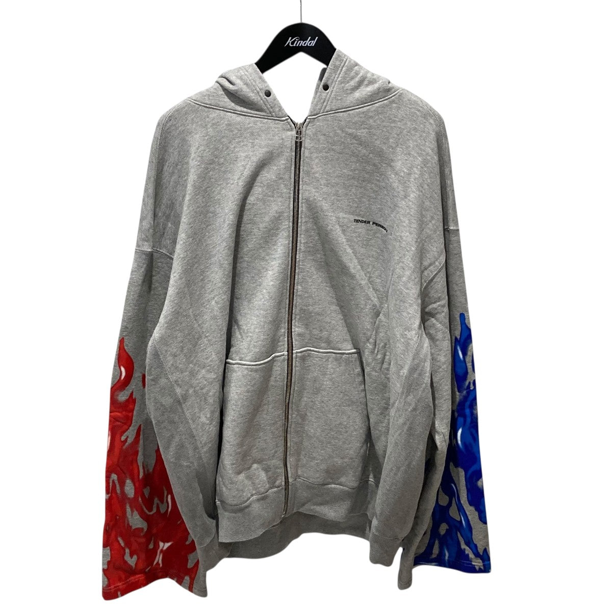 TENDER PERSON Flame Pettern Zipup HoodieジップパーカーSF-TO-3223 古着・中古-1枚目のアイテム画像