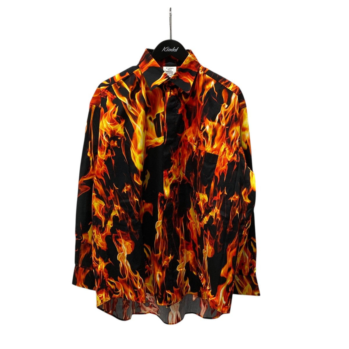 VETEMENTS FIRE SHIRTレギュラーカラーシャツUE54SH360F 古着・中古-1枚目のアイテム画像