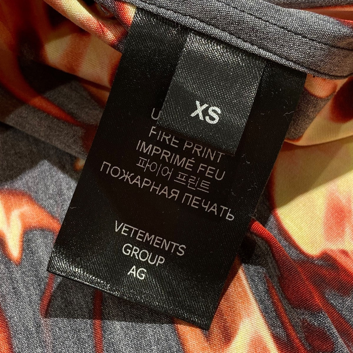 VETEMENTS FIRE SHIRTレギュラーカラーシャツUE54SH360F 古着・中古-5枚目のアイテム画像