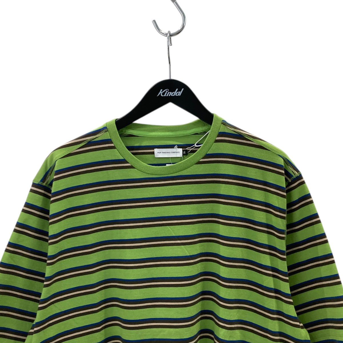 Striped Logo T-ShirtTシャツ／ボーダーTシャツ／半袖カットソーPOPAW23-02-006