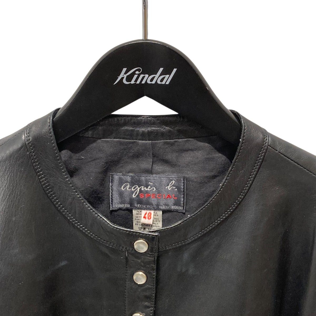 agnes b(アニエスベー) レザージャケット ブラック サイズ 48｜【公式