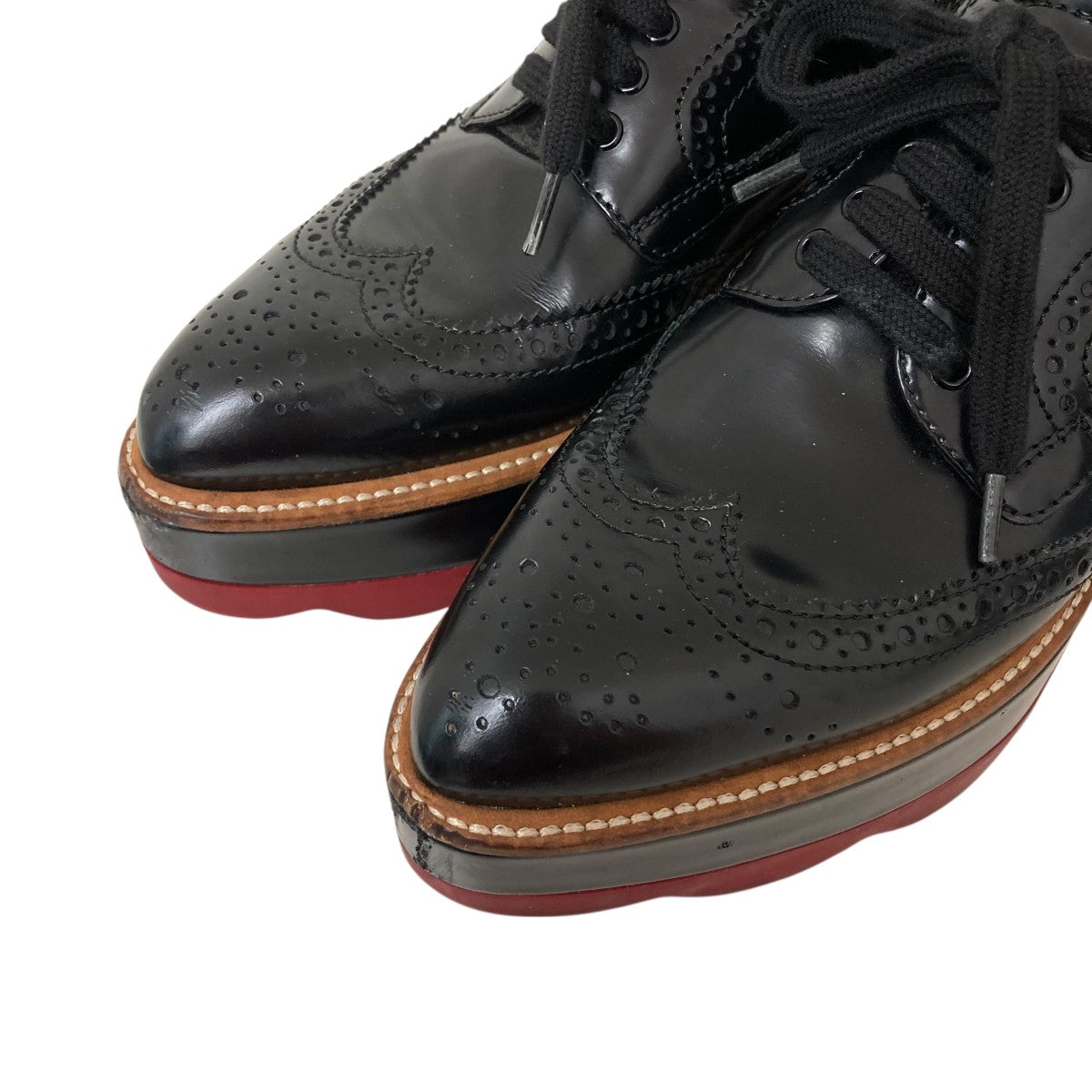 PRADA ウィングチップレザーシューズ 古着・中古-4枚目のアイテム画像
