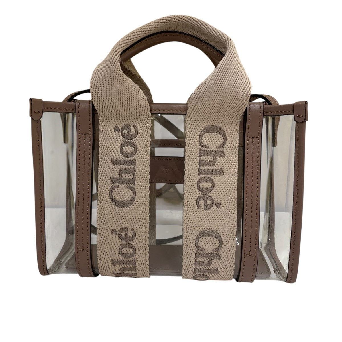 Chloe Woodyクリアショルダーバッグ 古着・中古-2枚目のアイテム画像