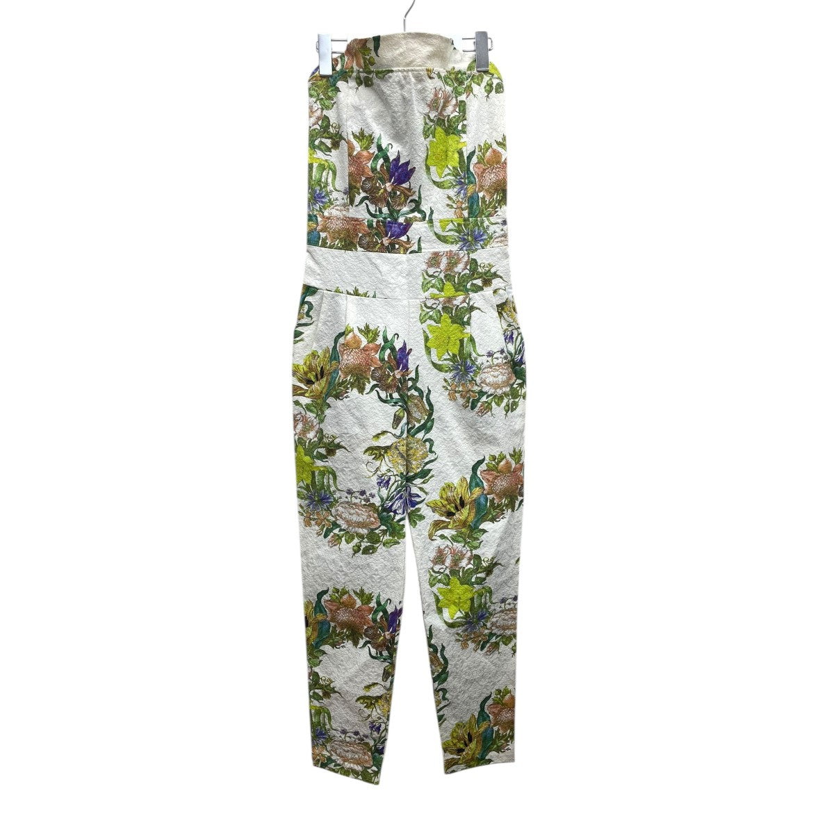 ahcahcum JQストレッチ花女ベアトップサロペット 古着・中古-1枚目のアイテム画像