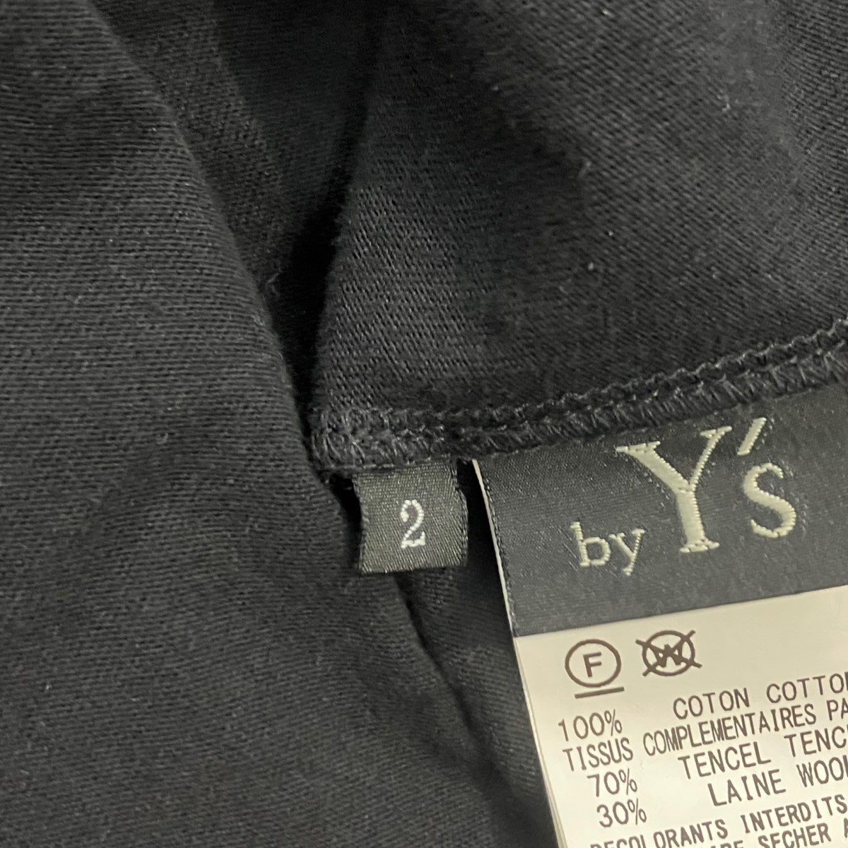 Y’s COTTON JERSEY COMBINATION HALF SLEEVE DRESSドレスYB-K64-046 古着・中古-6枚目のアイテム画像