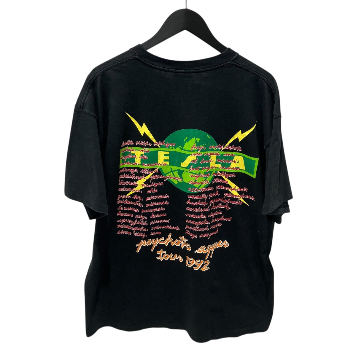 GIANT 90s TESLA Psychotic Supper Tour 1992Tシャツ 古着・中古-2枚目のアイテム画像