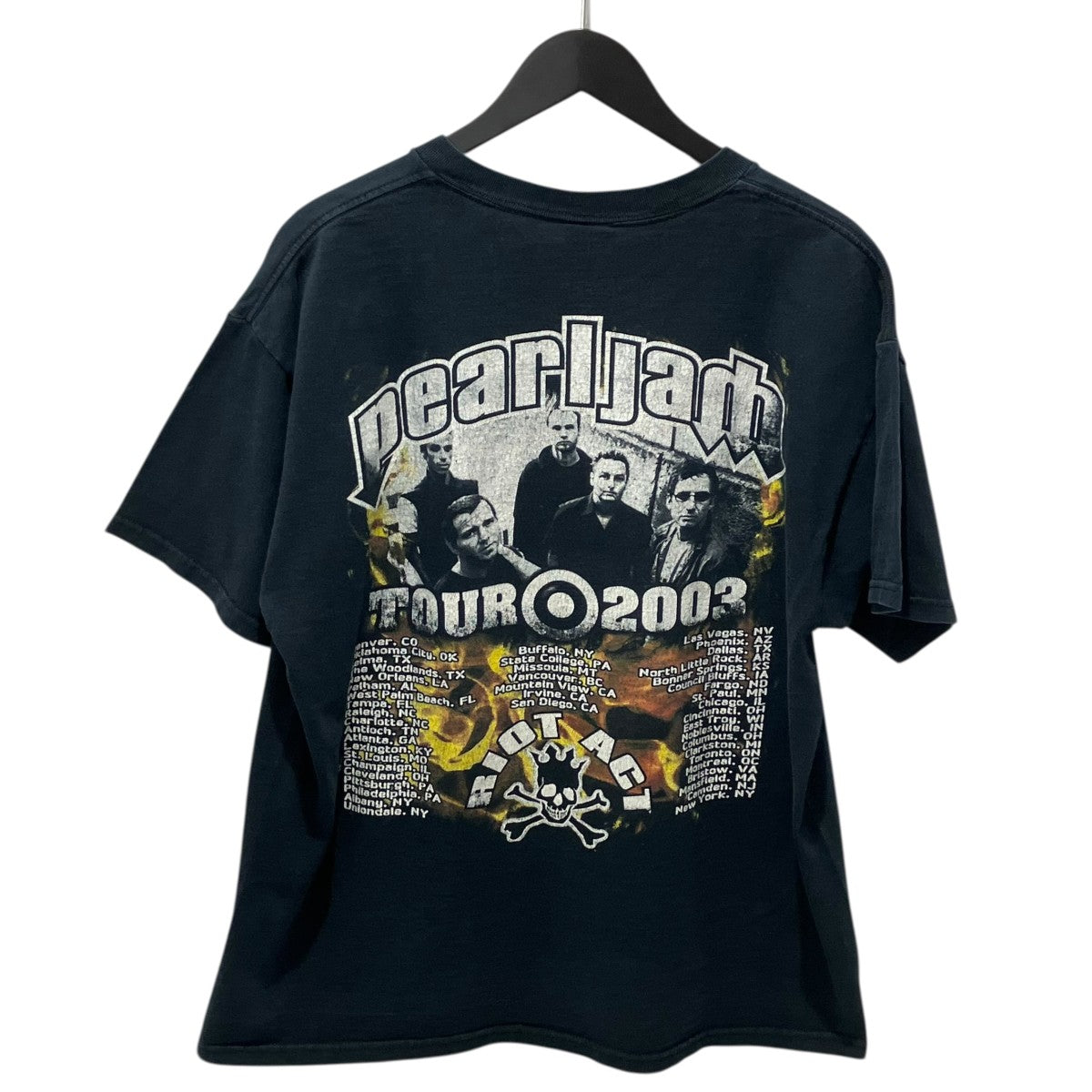 FRUIT OF THE LOOM 00s Pearl JAM Riot Act Tour 2003Tシャツ 古着・中古-2枚目のアイテム画像
