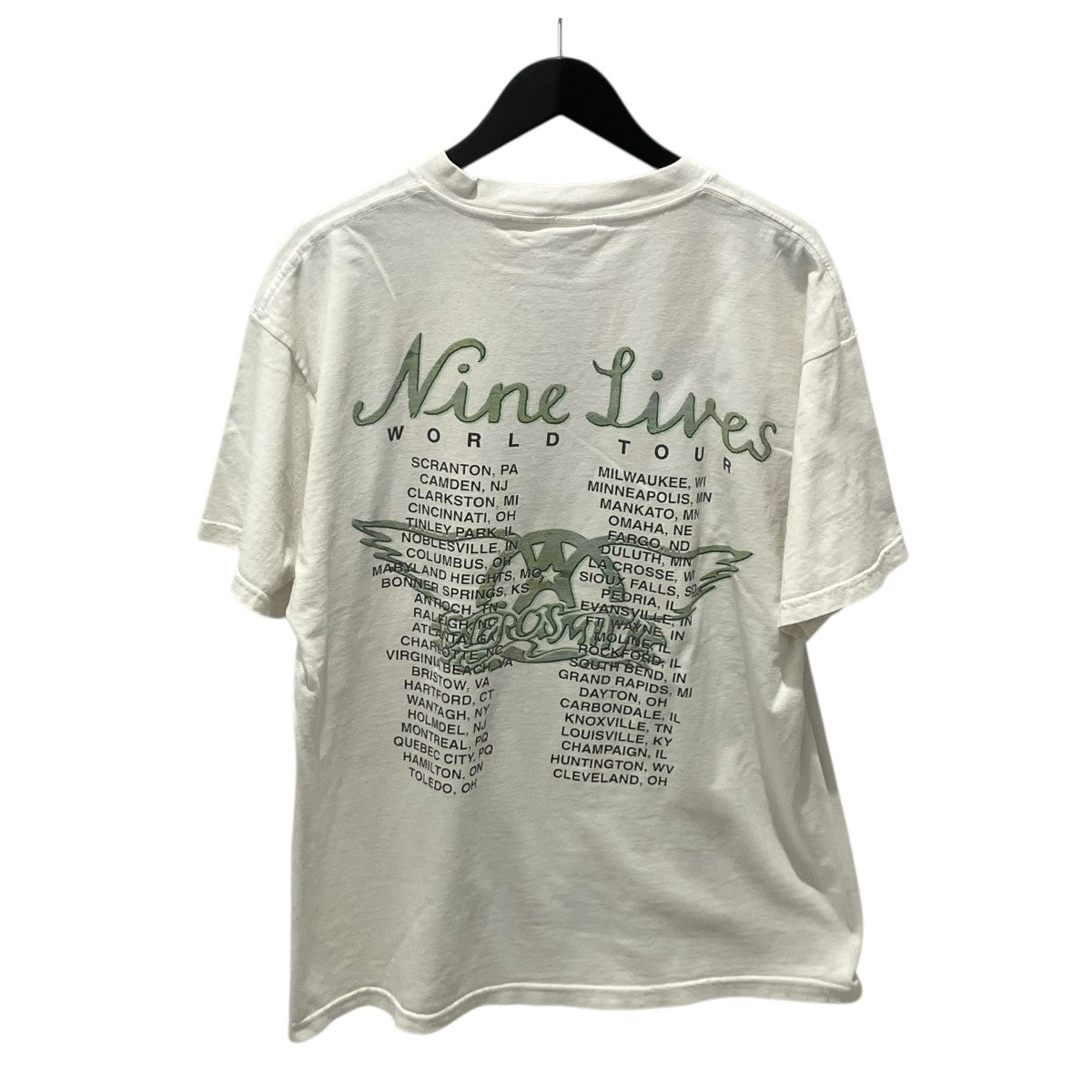 TULTEX 90s Aerosmith Nine Lives WORLD TOURTシャツ 古着・中古-2枚目のアイテム画像